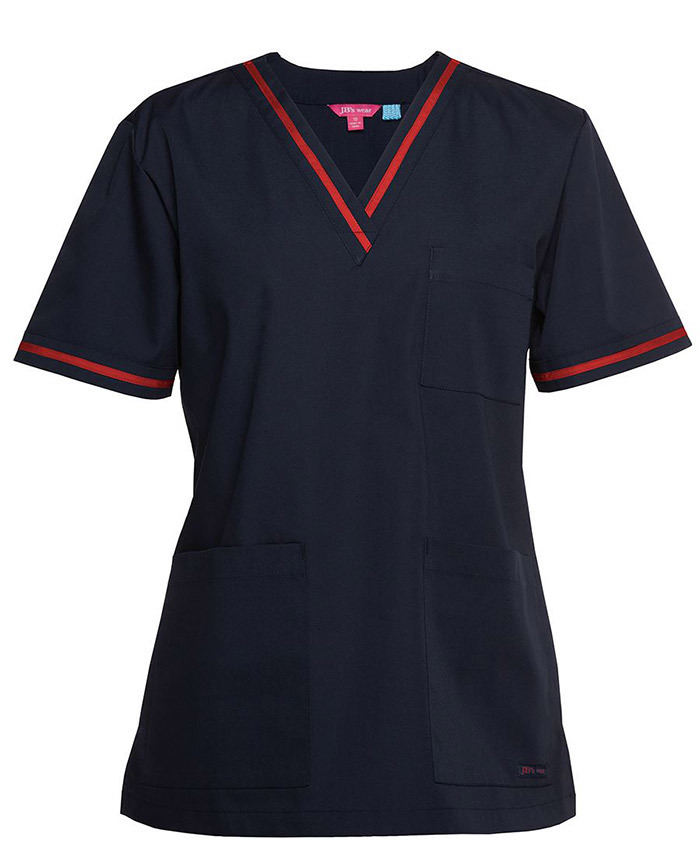 WORKWEAR, SAFETY & CORPORATE CLOTHING SPECIALISTS JB's Wear Contrast Ladies Scrubs Top