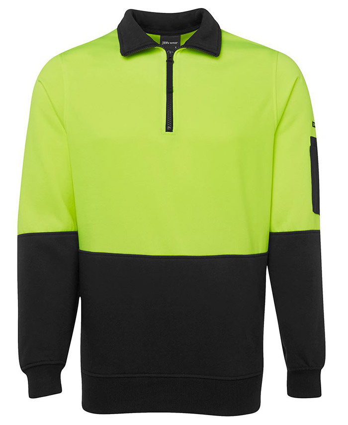 WORKWEAR, SAFETY & CORPORATE CLOTHING SPECIALISTS JB's HI VIS 1/2 ZIP FLEECY