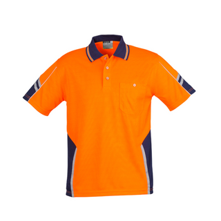 WORKWEAR, SAFETY & CORPORATE CLOTHING SPECIALISTS Mens Hi Vis S/S Squad Polo