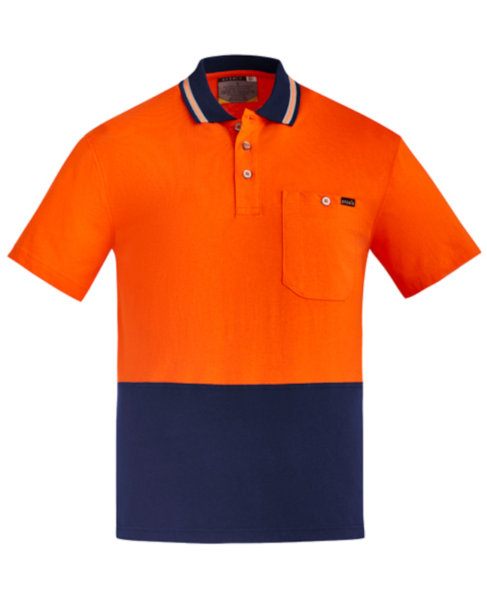 WORKWEAR, SAFETY & CORPORATE CLOTHING SPECIALISTS Mens Hi Vis Cotton S/S Polo