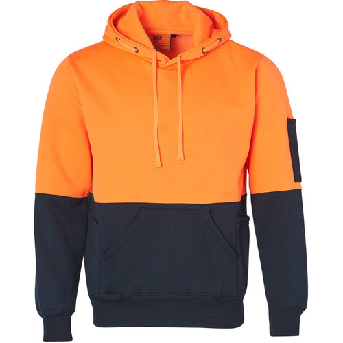 WORKWEAR, SAFETY & CORPORATE CLOTHING SPECIALISTS Hi-Vis Two Tone Fleecy Hoodie Unisex