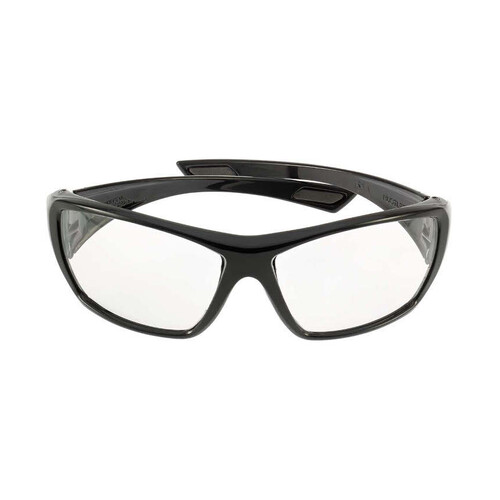 WORKWEAR, SAFETY & CORPORATE CLOTHING SPECIALISTS - HUSTLER Gloss Black Frame AS/AF Smoke Lens - Spectacles