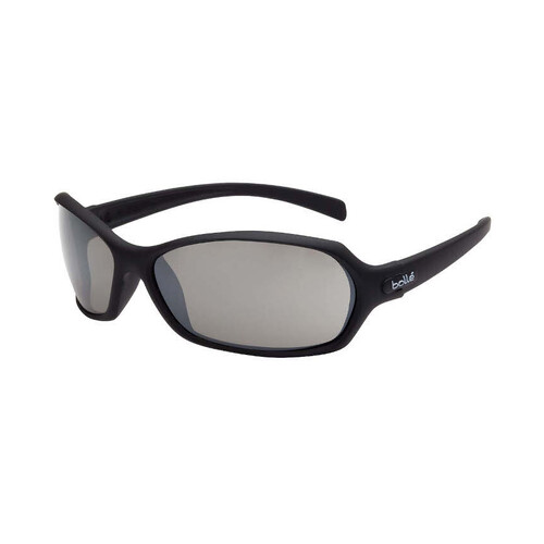 WORKWEAR, SAFETY & CORPORATE CLOTHING SPECIALISTS - HURRICANE Black Frame Silver Flash Lens - Spectacles