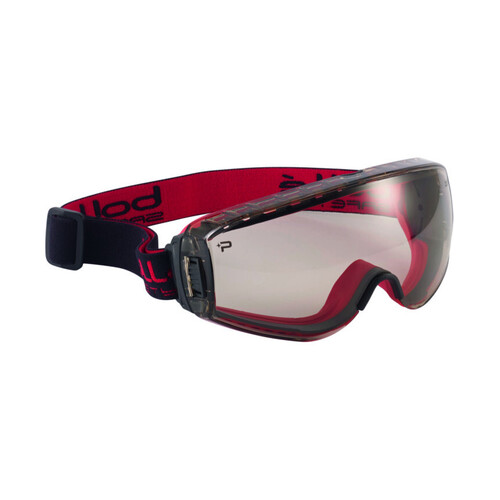 WORKWEAR, SAFETY & CORPORATE CLOTHING SPECIALISTS - PILOT 2 FIRE FIGHTER PP/TPR Red Frame PLATINUM AS/AF CSP Lens - Fully Sealed