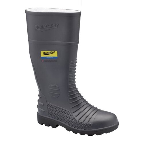 WORKWEAR, SAFETY & CORPORATE CLOTHING SPECIALISTS 025 - Gumboots Safety - Grey Comfort Arch Steel Toe Boot