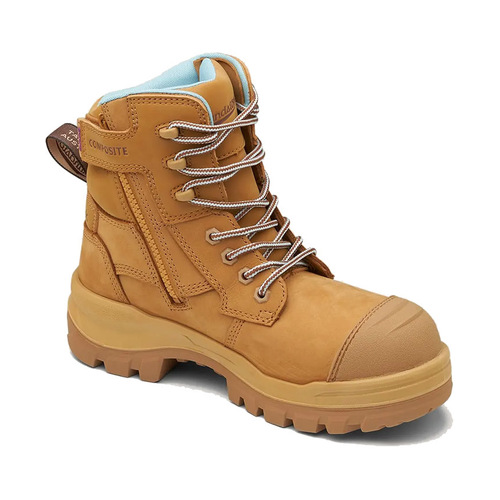 WORKWEAR, SAFETY & CORPORATE CLOTHING SPECIALISTS 8860 - RotoFlex - Womens Wheat water-resistant nubuck 150mm zip side safety boot