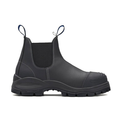 WORKWEAR, SAFETY & CORPORATE CLOTHING SPECIALISTS 990 - Xfoot Rubber - Black Water-Resistant Leather Elastic Side Boot