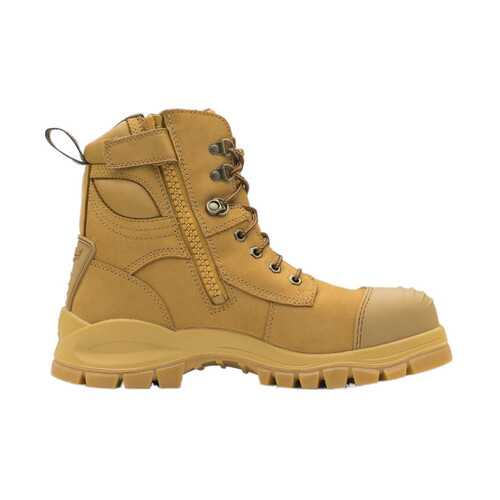 WORKWEAR, SAFETY & CORPORATE CLOTHING SPECIALISTS - Wheat water resistant nubuck lace up/zip ankle safety boot