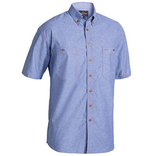 WORKWEAR, SAFETY & CORPORATE CLOTHING SPECIALISTS - CHAMBRAY SHIRT - SHORT SLEEVE