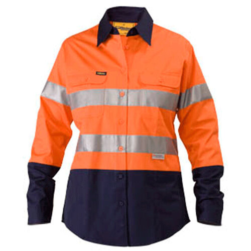 WORKWEAR, SAFETY & CORPORATE CLOTHING SPECIALISTS - WOMENS 3M TAPED COOL LIGHTWEIGHT HI VIS SHIRT - LONG SLEEVE
