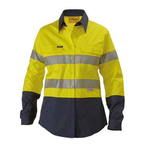 WORKWEAR, SAFETY & CORPORATE CLOTHING SPECIALISTS WOMENS 3M TAPED COOL LIGHTWEIGHT HI VIS SHIRT - LONG SLEEVE