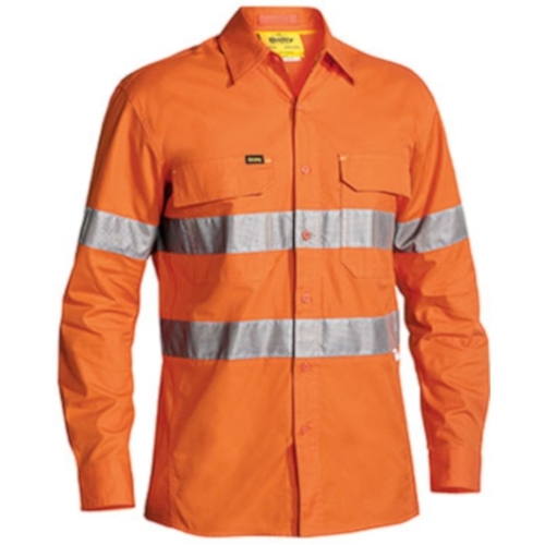 WORKWEAR, SAFETY & CORPORATE CLOTHING SPECIALISTS - 3M TAPED X AIRFLOW RIPSTOP HI VIS SHIRT - LONG SLEEVE