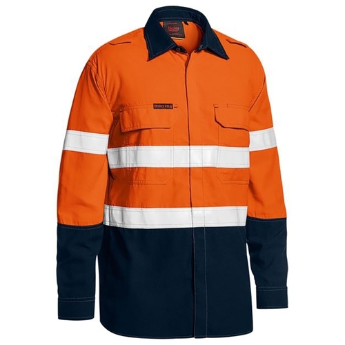 WORKWEAR, SAFETY & CORPORATE CLOTHING SPECIALISTS - TENCATE TECASAFE PLUS TAPED TWO TONE HI VIS FR LIGHTWEIGHT VENTED SHIRT - LONG SLEEVE