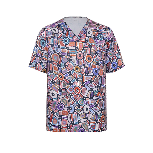 WORKWEAR, SAFETY & CORPORATE CLOTHING SPECIALISTS - Water Dream Indigenous Print Scrub Top