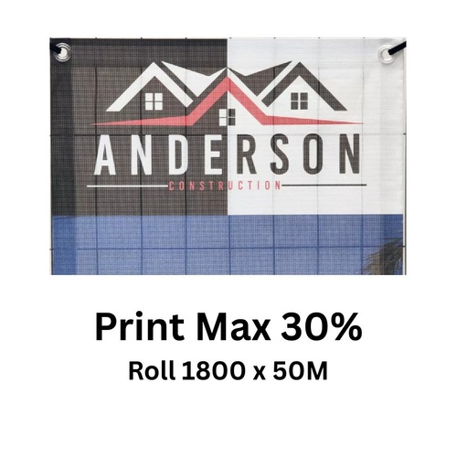 WORKWEAR, SAFETY & CORPORATE CLOTHING SPECIALISTS Fence Mesh 1800mm Roll Print Max 30% Breathable