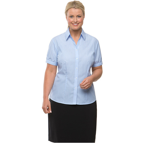 WORKWEAR, SAFETY & CORPORATE CLOTHING SPECIALISTS - 2104 City Collection Women's S/S Stripe Shirt