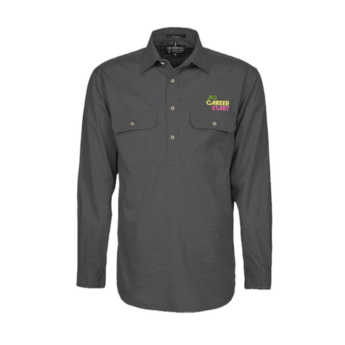 WORKWEAR, SAFETY & CORPORATE CLOTHING SPECIALISTS Mens Pilbara Closed Front L/S Shirt (Inc Emb Logo)