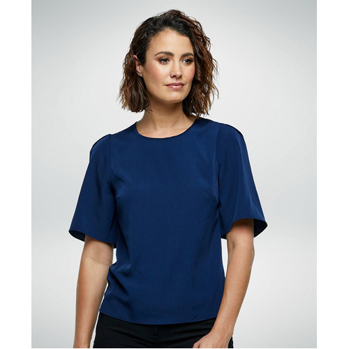 WORKWEAR, SAFETY & CORPORATE CLOTHING SPECIALISTS Echo - Loose Fit Blouse - Navy - 10