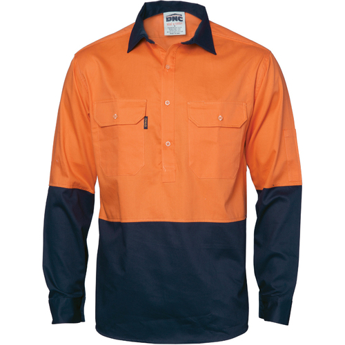 WORKWEAR, SAFETY & CORPORATE CLOTHING SPECIALISTS - DNC Hi Vis Cotton Shirts-