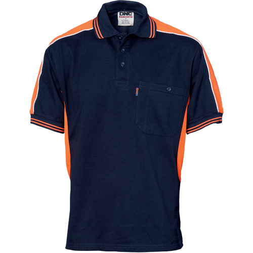 WORKWEAR, SAFETY & CORPORATE CLOTHING SPECIALISTS - Polyester Cotton Panel Polo Shirt - Short Sleeve