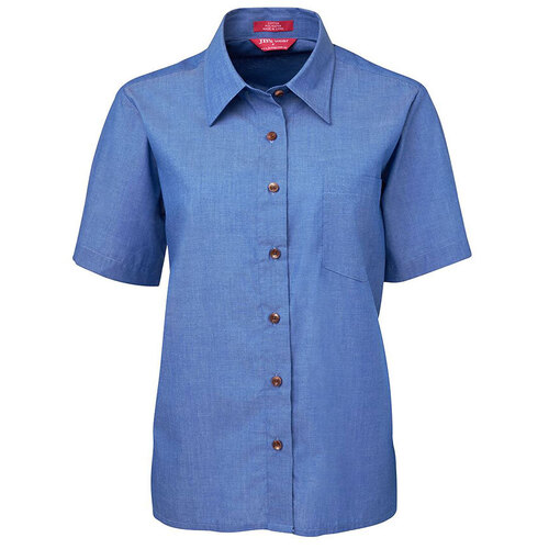 WORKWEAR, SAFETY & CORPORATE CLOTHING SPECIALISTS - JB's LADIES S/S INDIGO SHIRT