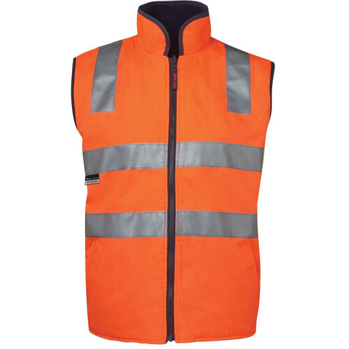 WORKWEAR, SAFETY & CORPORATE CLOTHING SPECIALISTS - JB's HI VIS 4602.1 (D+N) REVERSIBLE VEST