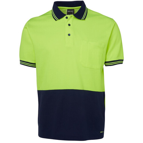 WORKWEAR, SAFETY & CORPORATE CLOTHING SPECIALISTS Hi Vis S/S Cotton Back Polo-