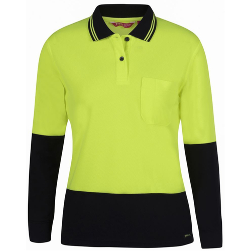 WORKWEAR, SAFETY & CORPORATE CLOTHING SPECIALISTS - JB's LADIES HV L/S COMFORT POLO