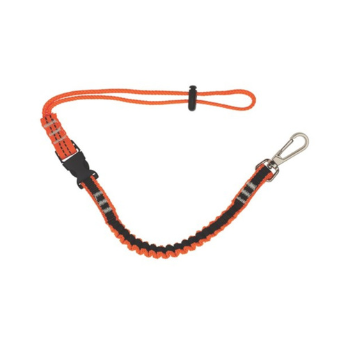 WORKWEAR, SAFETY & CORPORATE CLOTHING SPECIALISTS Tool Lanyard With Swivel Snap Hooks & Detachable Tool Strap - Orange / Black - 60cm