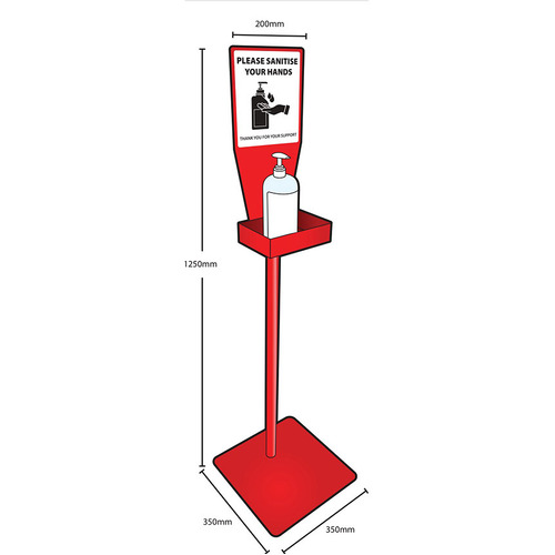 WORKWEAR, SAFETY & CORPORATE CLOTHING SPECIALISTS - FREE-STANDING HAND SANITISER HYGIENE STATION