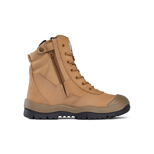 WORKWEAR, SAFETY & CORPORATE CLOTHING SPECIALISTS Wheat High Leg ZipSider Boot w/ Scuff Cap