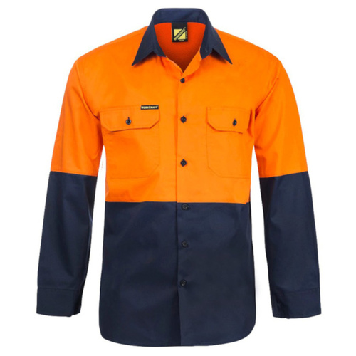 WORKWEAR, SAFETY & CORPORATE CLOTHING SPECIALISTS Vented Lightweight HI Vis Two Tone Long Sleeve Shirt