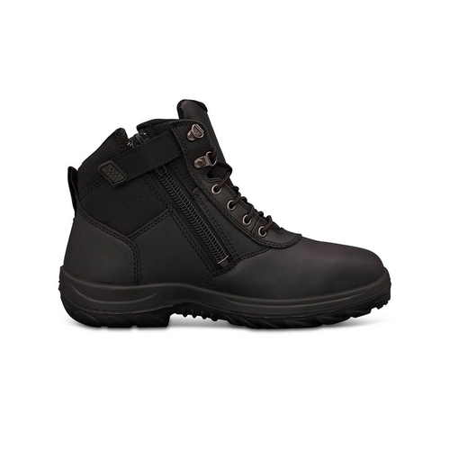 WORKWEAR, SAFETY & CORPORATE CLOTHING SPECIALISTS - WB 26 - 140mm Lace Up Zip Side Work Boot - 26-660