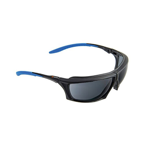 WORKWEAR, SAFETY & CORPORATE CLOTHING SPECIALISTS SAFETY GLASSES PROTEUS 2 SMOKE LENS DUST GUARD, RATCHET ARMS