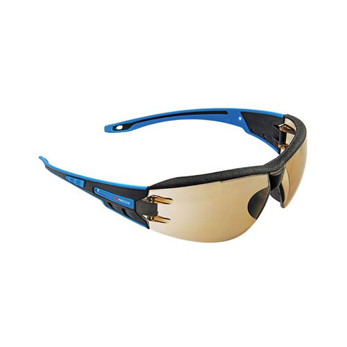 WORKWEAR, SAFETY & CORPORATE CLOTHING SPECIALISTS SAFETY GLASSES PROTEUS 1 LIGHT BROWN LENS INTEGRATED BROW DUST GUARD