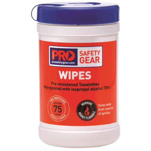 WORKWEAR, SAFETY & CORPORATE CLOTHING SPECIALISTS Iso Propyl Cleaning Wipes. Cannister of 75.