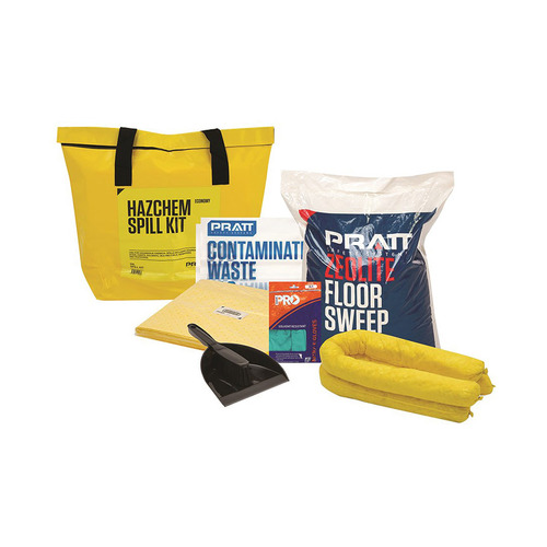 WORKWEAR, SAFETY & CORPORATE CLOTHING SPECIALISTS - PRATT ECONOMY 50LTR HAZCHEM SPILL KIT- YELLOW BAG