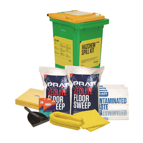 WORKWEAR, SAFETY & CORPORATE CLOTHING SPECIALISTS - PRATT ECONOMY 120LTR HAZCHEM SPILL KIT- YELLOW LID