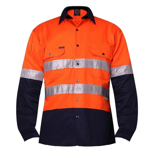 WORKWEAR, SAFETY & CORPORATE CLOTHING SPECIALISTS - Open Front Shirt L/S 3MTape