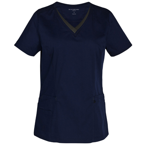 WORKWEAR, SAFETY & CORPORATE CLOTHING SPECIALISTS - Ladies' Contrast Colour S/S Scrub Top
