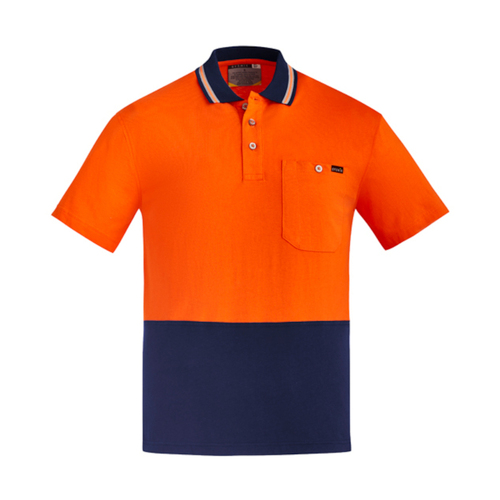 WORKWEAR, SAFETY & CORPORATE CLOTHING SPECIALISTS Mens Hi Vis Cotton S/S Polo