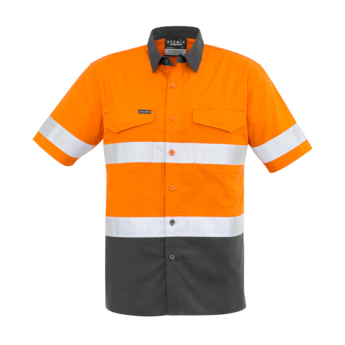 WORKWEAR, SAFETY & CORPORATE CLOTHING SPECIALISTS - Mens Rugged Cooling Taped Hi Vis Spliced S/S Shirt