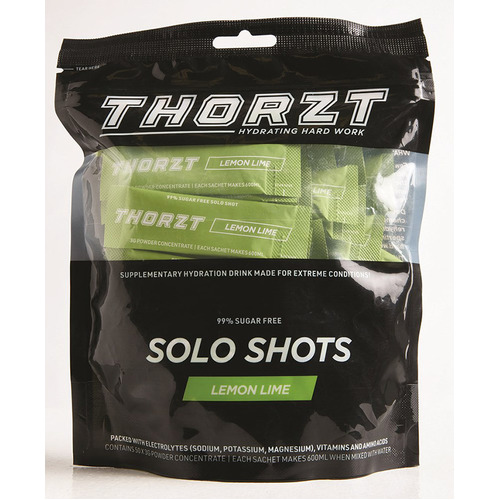 WORKWEAR, SAFETY & CORPORATE CLOTHING SPECIALISTS - Solo Shot Sachet 3g – Solo Shots Pack x 50pk,Lemon Lime