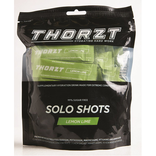 WORKWEAR, SAFETY & CORPORATE CLOTHING SPECIALISTS - Solo Shot Sachet 3g ??Solo Shots Pack x 50pk,Lemon Lime