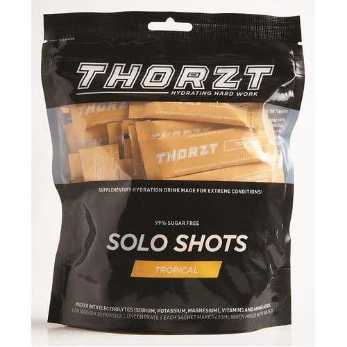 WORKWEAR, SAFETY & CORPORATE CLOTHING SPECIALISTS Solo Shot Sachet 3g – Solo Shots Pack x 50pk,Tropical