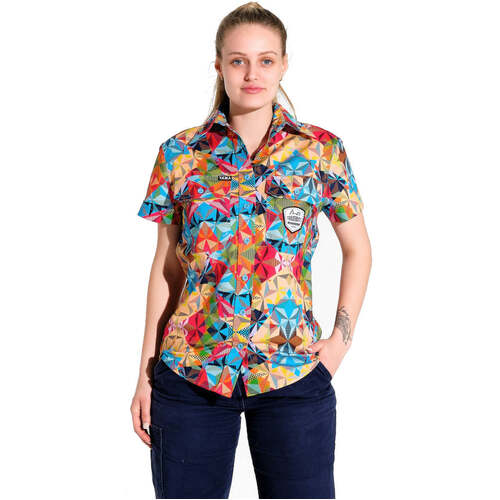 WORKWEAR, SAFETY & CORPORATE CLOTHING SPECIALISTS Womens Fractal Short Sleeve Workshirt