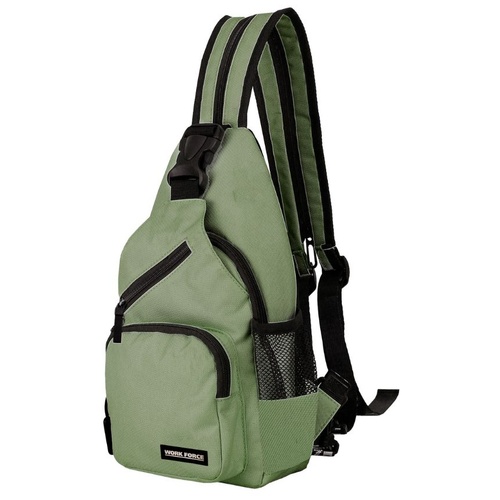 WORKWEAR, SAFETY & CORPORATE CLOTHING SPECIALISTS Khaki Green & Black Mini Back & Shoulder Bag