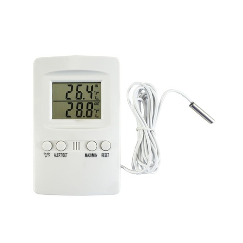 WORKWEAR, SAFETY & CORPORATE CLOTHING SPECIALISTS Indoor/ Outdoor Weather Station with Clock
