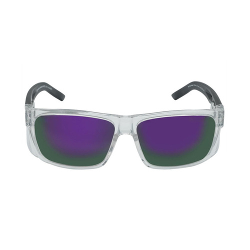 WORKWEAR, SAFETY & CORPORATE CLOTHING SPECIALISTS COMET RSP484 C.PU - Crystal Frame, Purple Revo Polarised Lens - Safety Sunglass