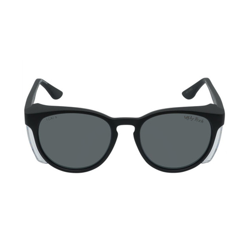 WORKWEAR, SAFETY & CORPORATE CLOTHING SPECIALISTS LOTUS RSP501 MBL.SM - Matt Black Frame, Smoke Polarised lens - Safety Sunglass